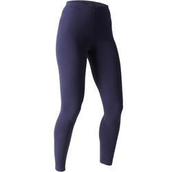 Legging sport Stretch femme en coton bleu