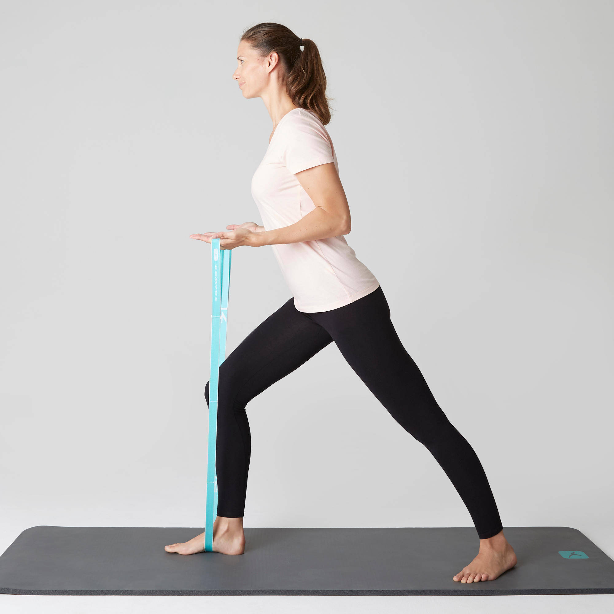 Women's Trackpant For Gym Cotton Rich 100- Black