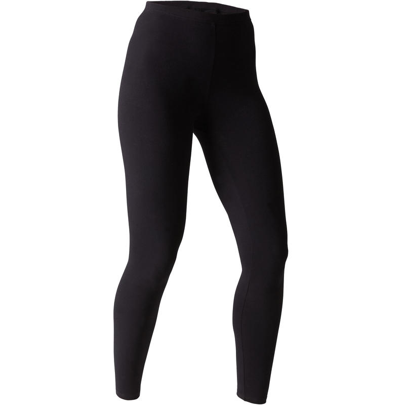 Stretch Legging Pilates & Gym Slim-Fit 100 Wanita - Hitam Stretch Legging Pilates & Gym Slim-Fit 100 Wanita - Hitam