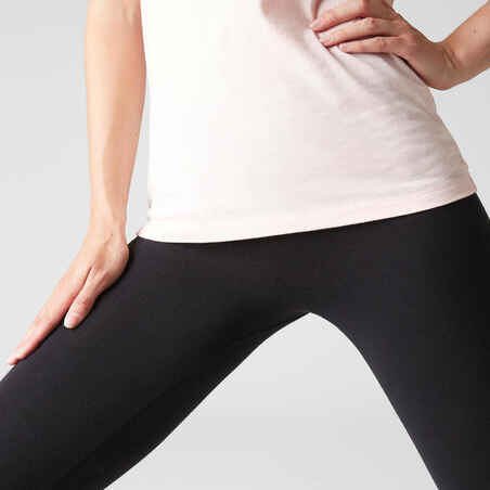 Women's Slim-Fit Fitness Salto Leggings 100 - Black