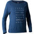 500 Women's Long-Sleeved Stretching T-Shirt - Dark Blue Print