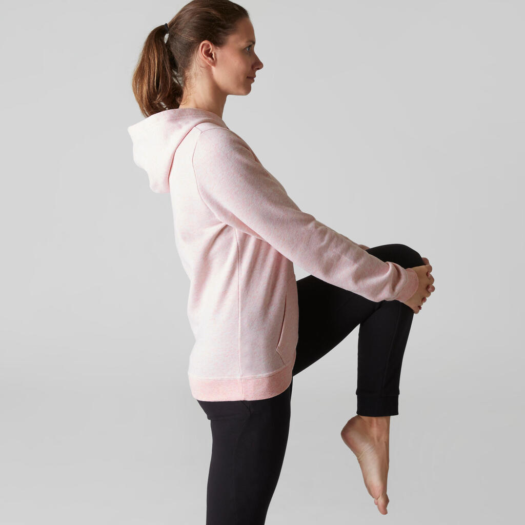 Kapuzenpullover 520 Pilates sanfte Gymnastik Damen blau
