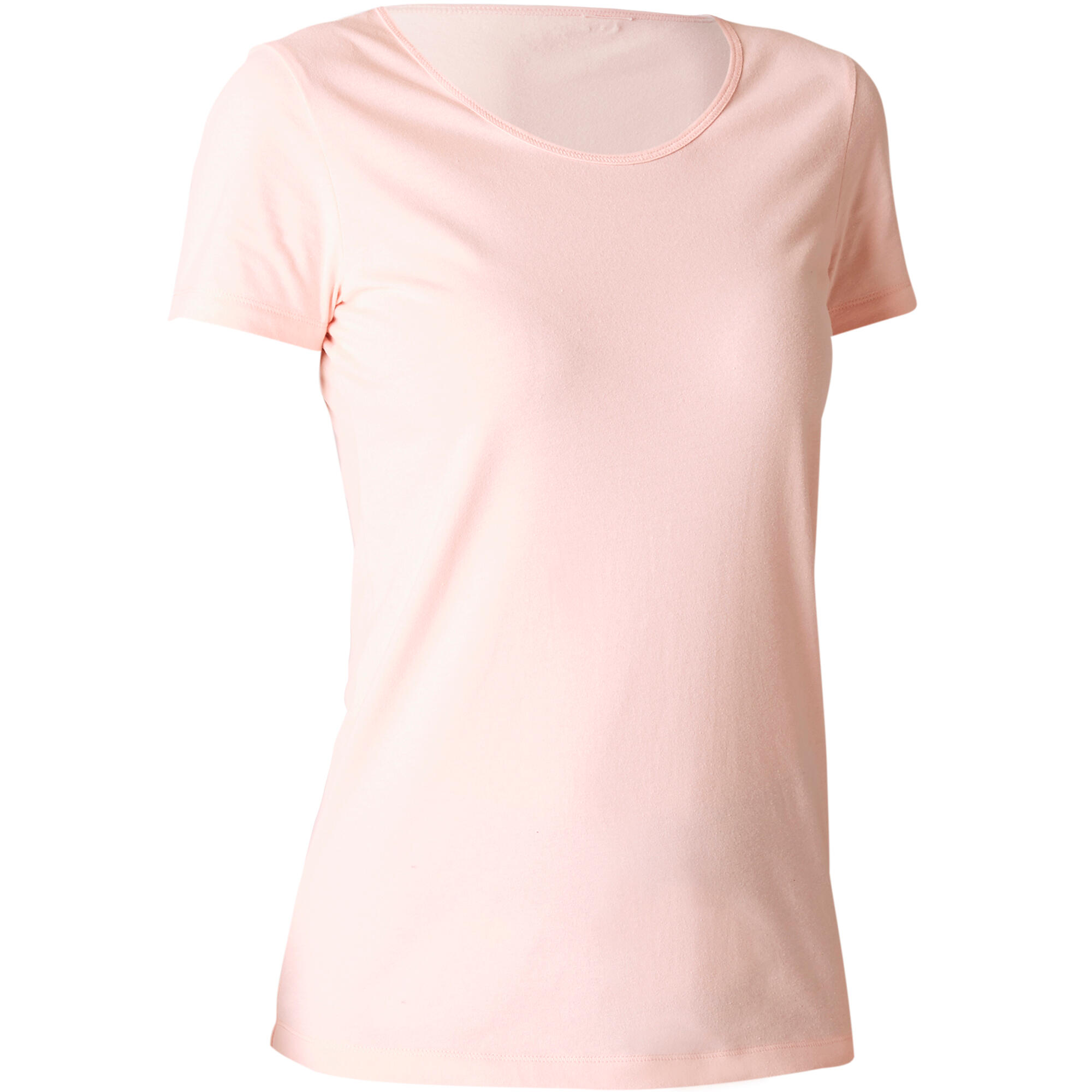 100% Cotton Fitness T-Shirt - Pink - Decathlon