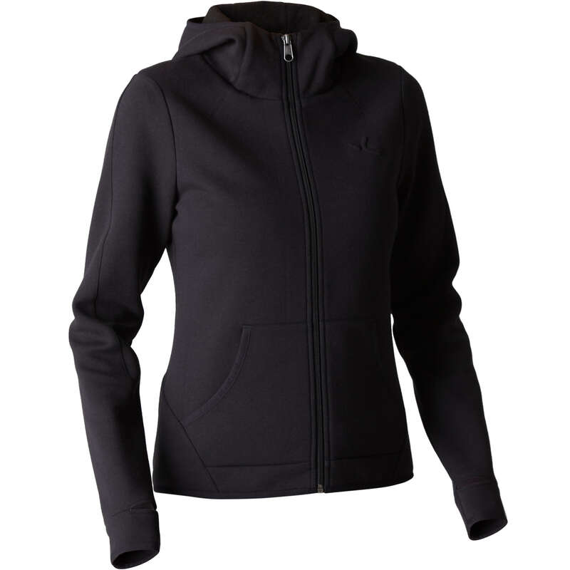 WOMAN PANT JACKET SWEAT Fitness and Gym - 900 Gym Hoody - Black NYAMBA - Gym Activewear