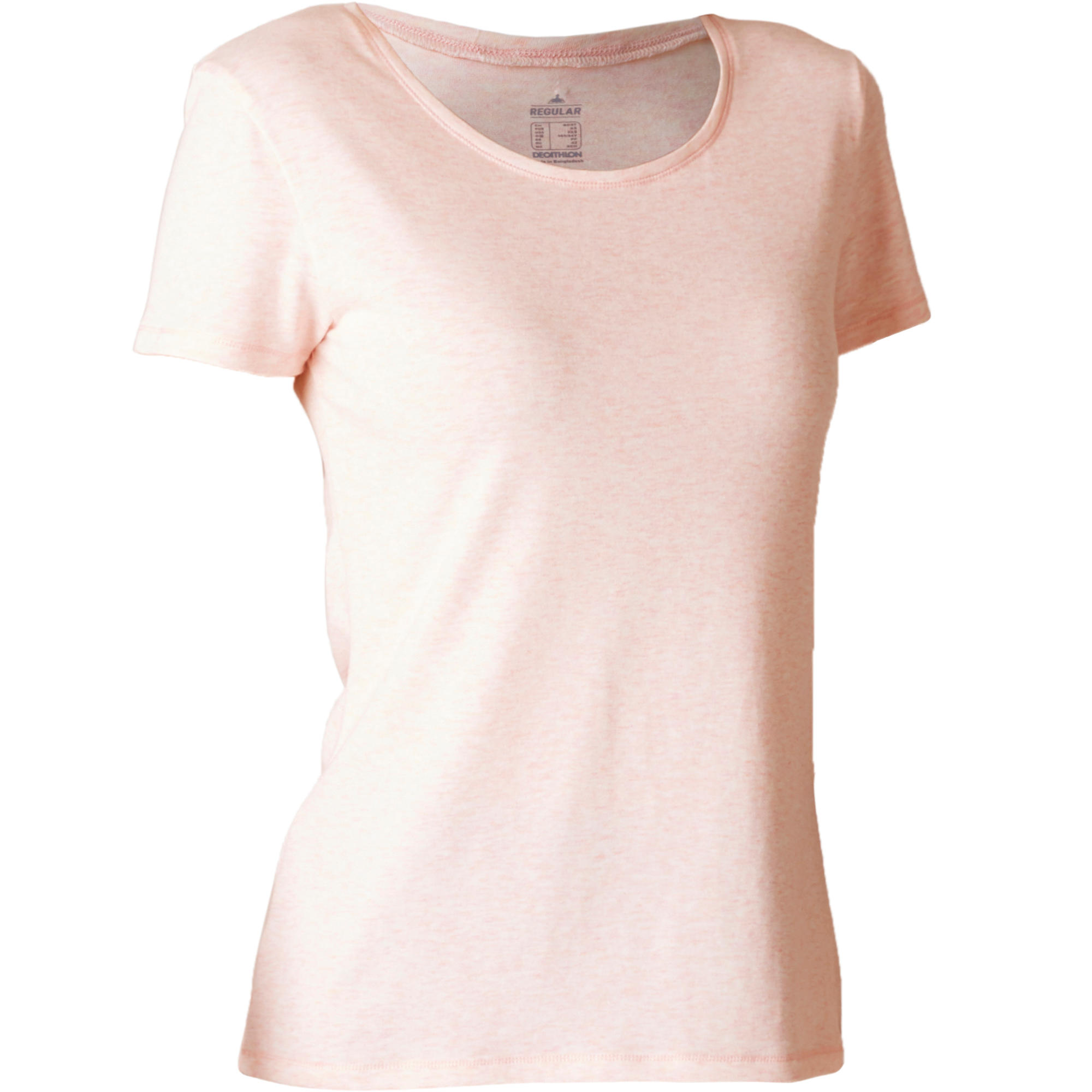 T shirt regular fitness femme 500 Essentials rose Decathlon