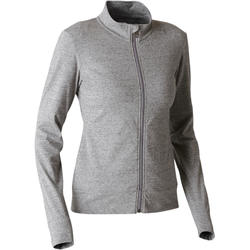 Veste 100 Pilates Gym douce femme gris chiné