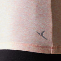 Ružičasta ženska sportska majica kratkih rukava 500