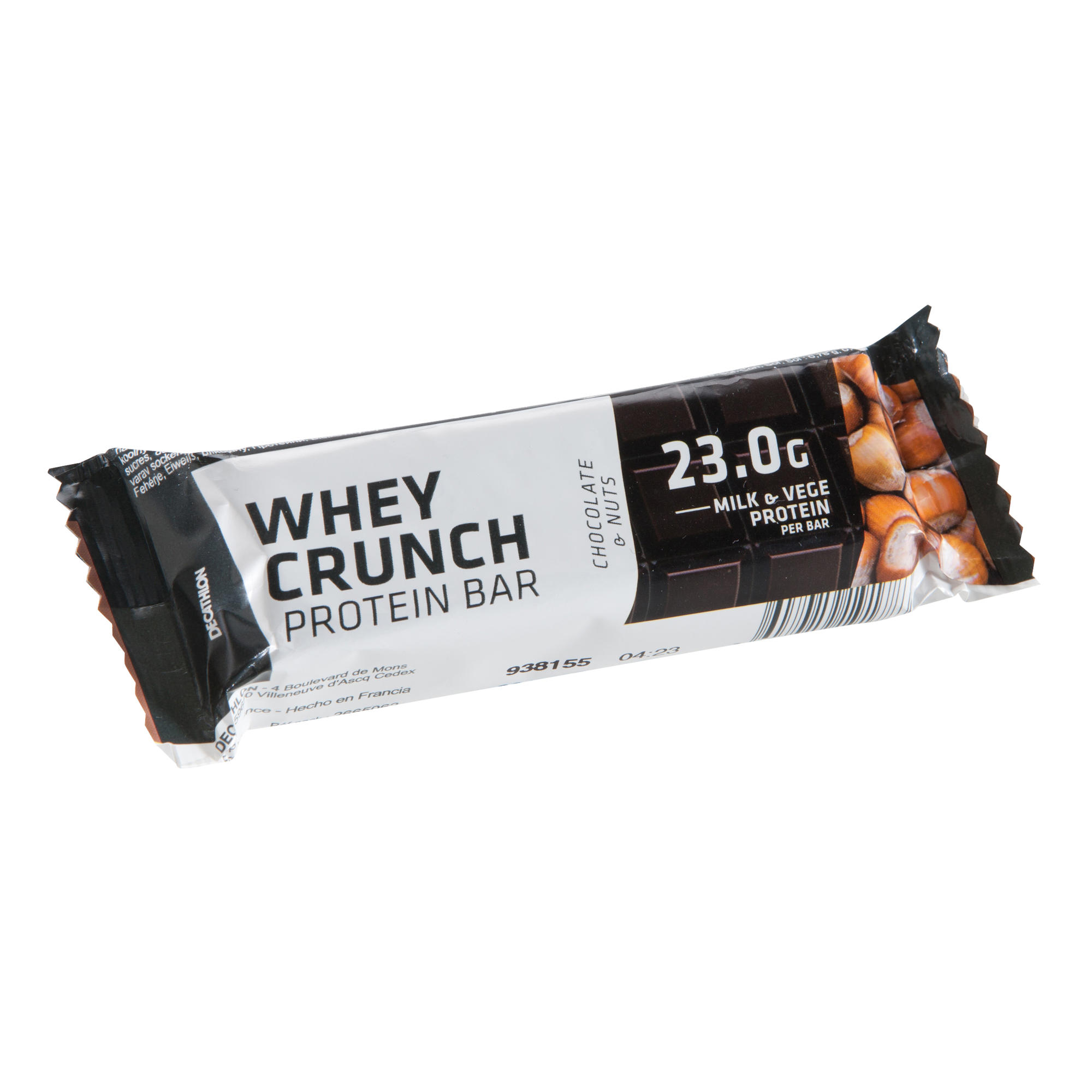 WHEY CRUNCH PROTEIN BAR ChocolatNoisettes Domyos by Decathlon