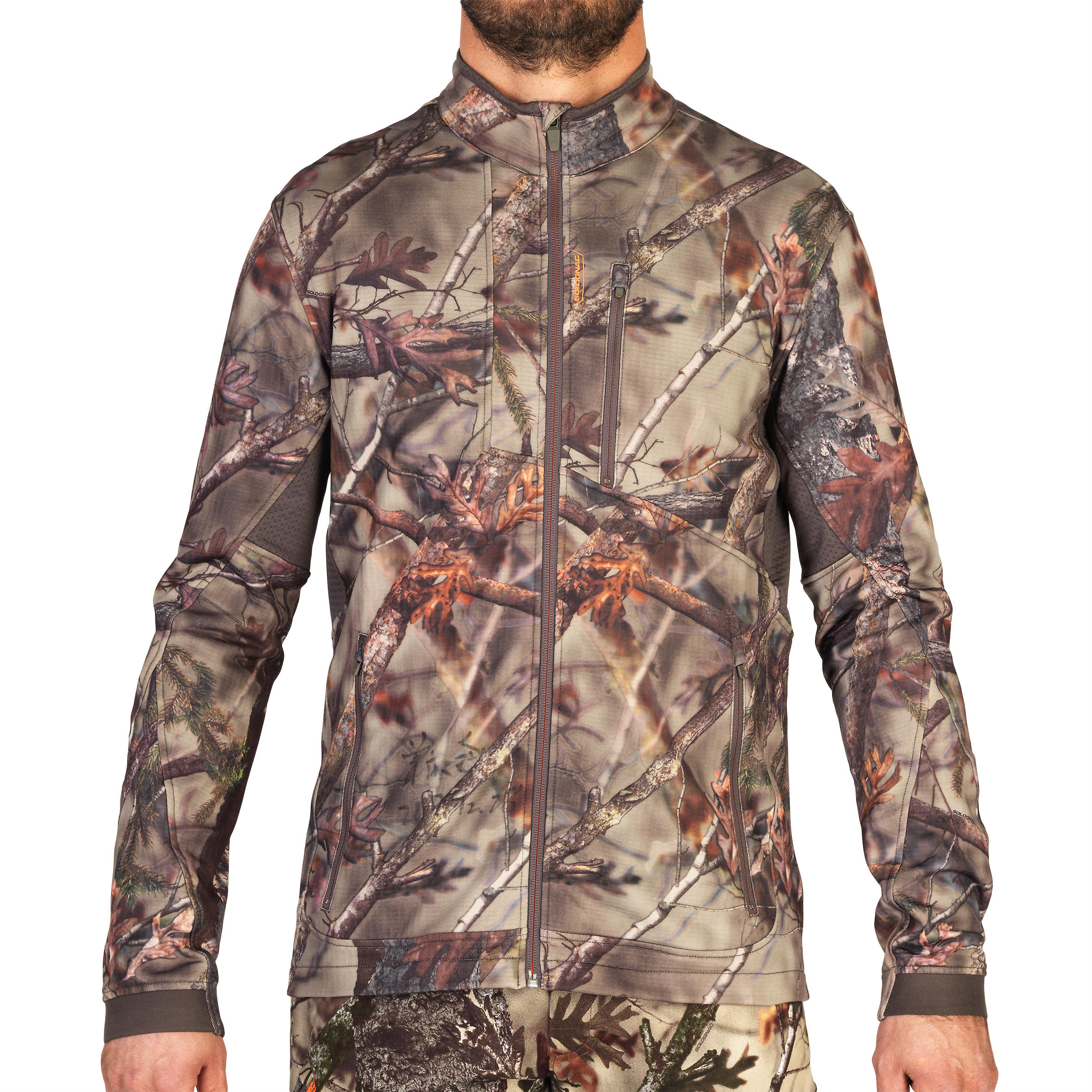 Jachetă 500 Silențioasă Respirantă camuflaj pădure Bărbați decathlon.ro imagine 2022