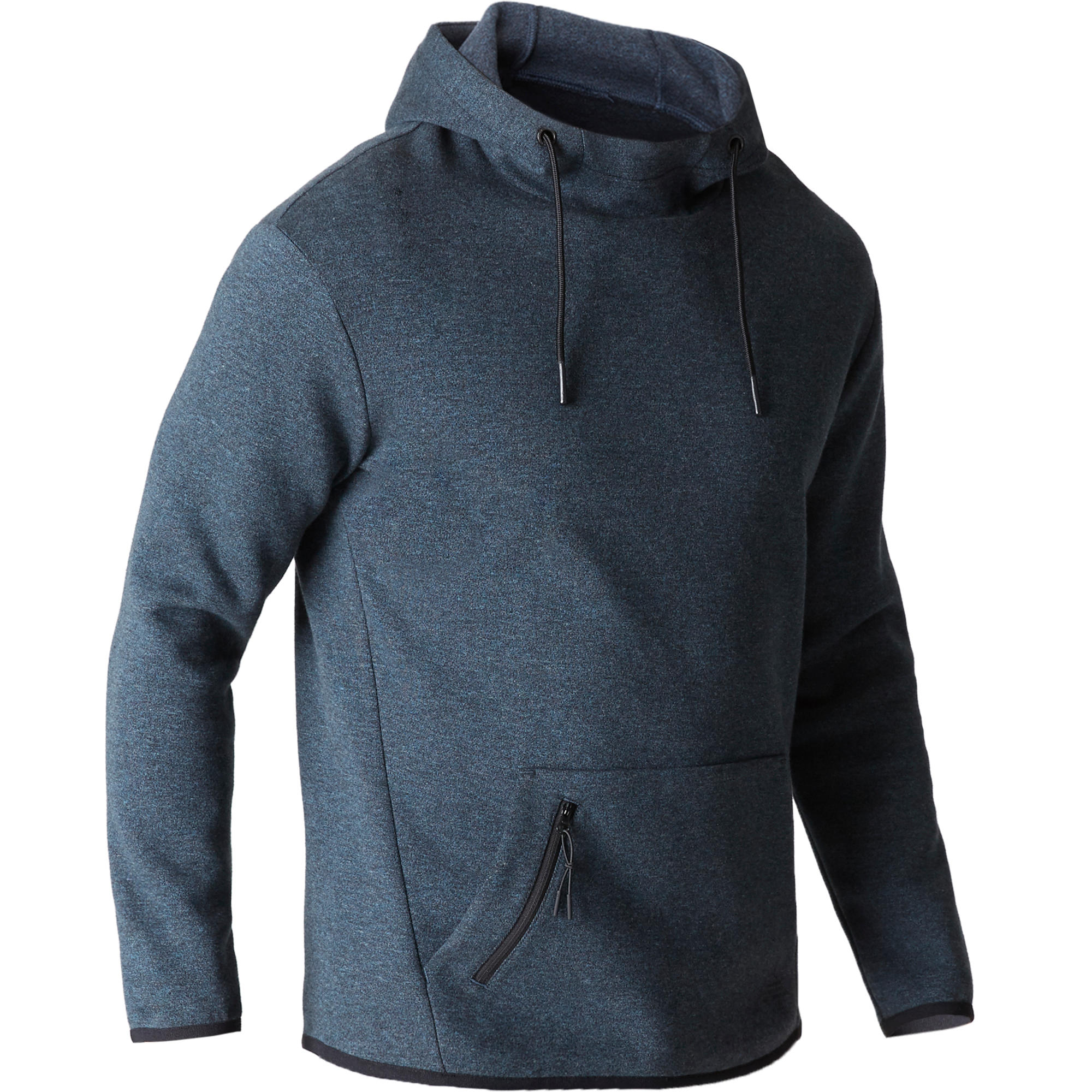 560 Kapusonlu Pilates Sweatshirtu Erkek Gri Mavi Domyos By Decathlon