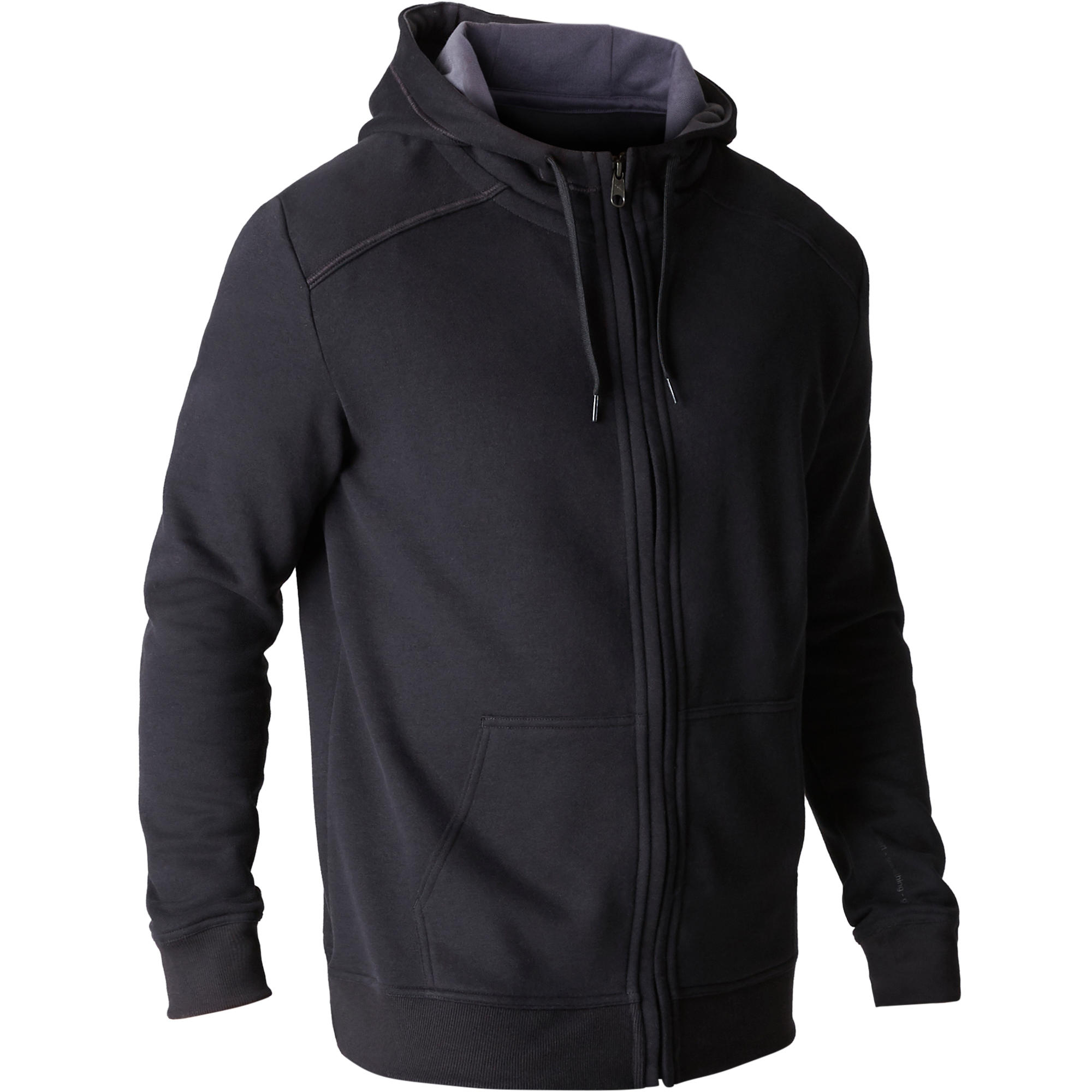 Domyos Herenhoodie Met Rits Voor Pilates En Zachte Gym 900 Zwart domyos kopen in de aanbieding