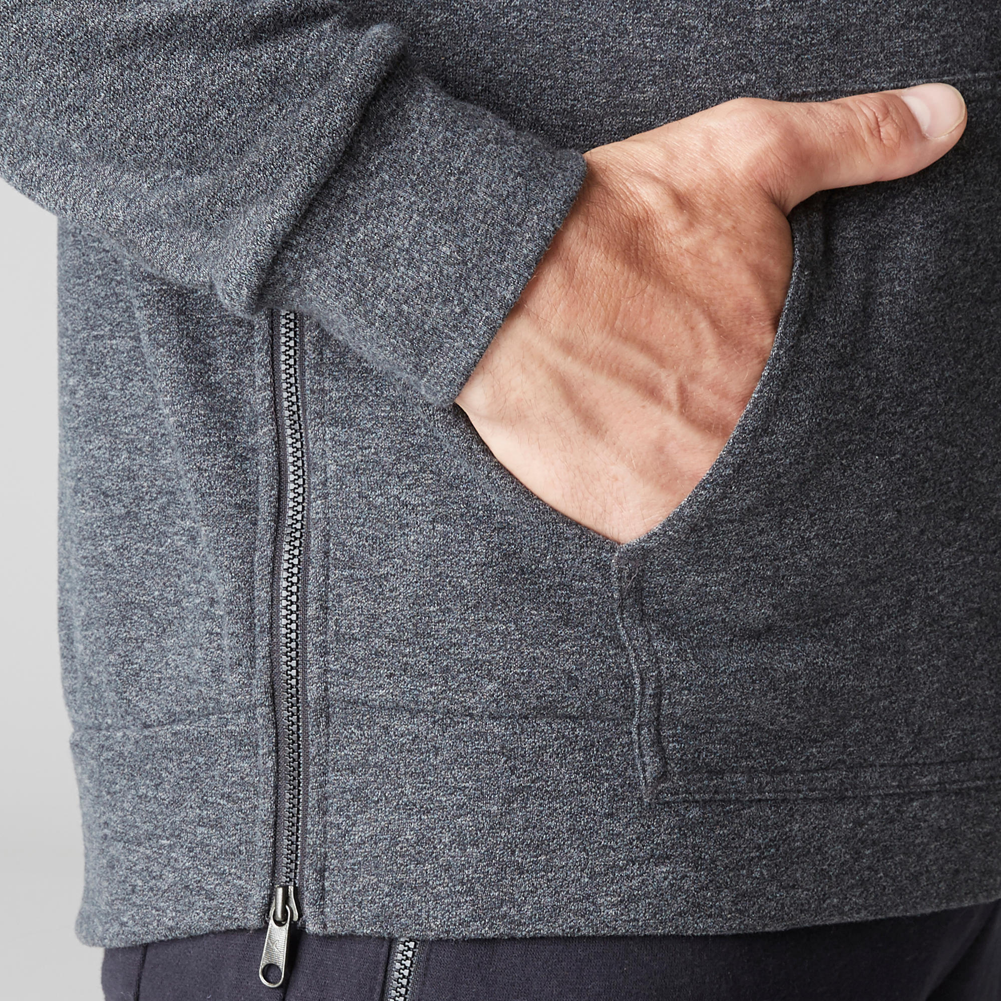 

900 Gym Stretching Hooded Sweatshirt - Dark Grey