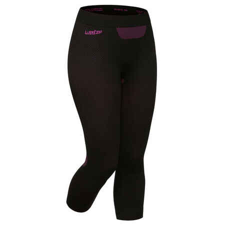 Pantalón térmico de esquí para mujer - Concepto costuras - BL 580 I-Soft negro/violeta Decathlon
