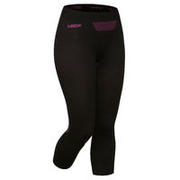 Women's Ski Base Layer Bottoms I-Soft 580 Black/Purple