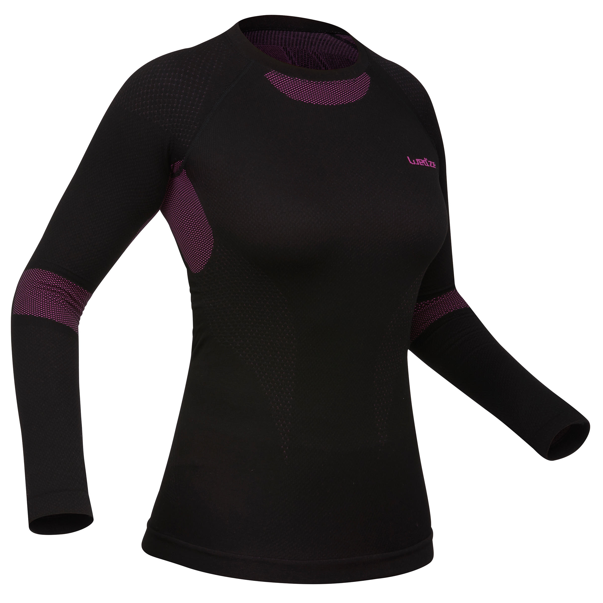 Women’s Base Layer Top - BL 580 Black - WEDZE