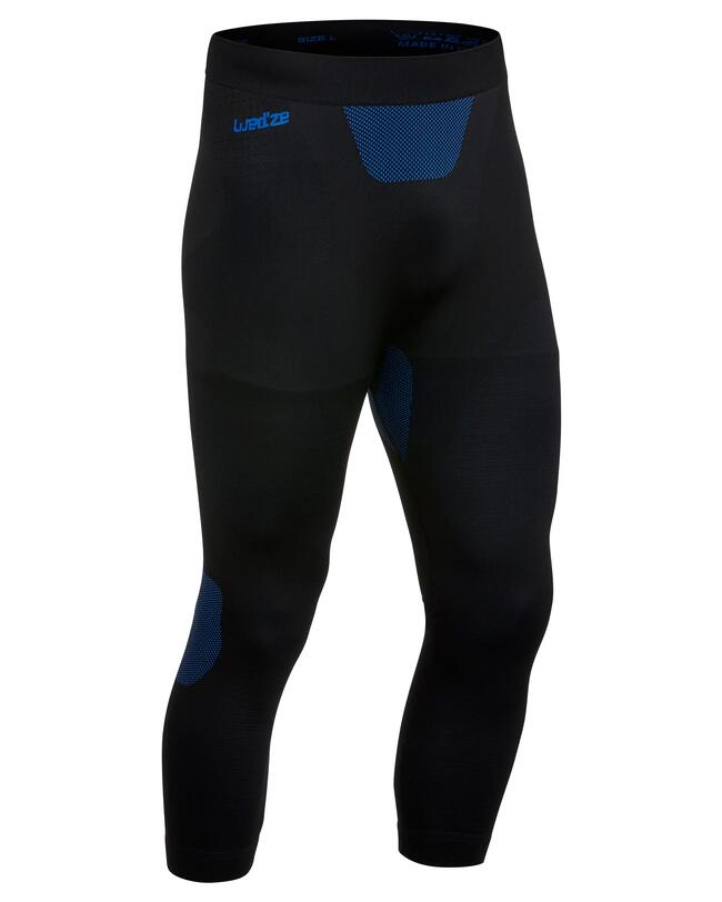 Sous-couche de ski sans coutures bas Homme BL 580 I-Soft - Noir/Bleu