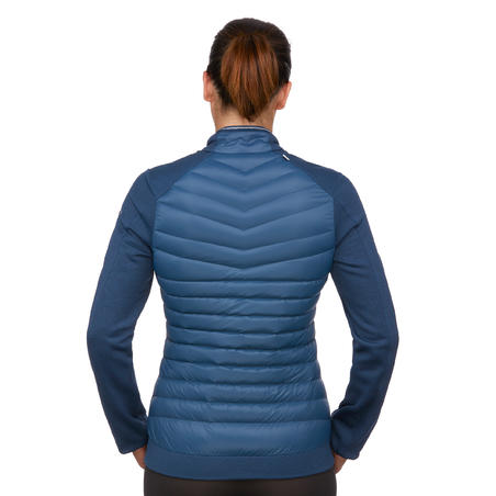 Жіноча куртка-гібрид 900 для лижного спорту, пухова - Синя