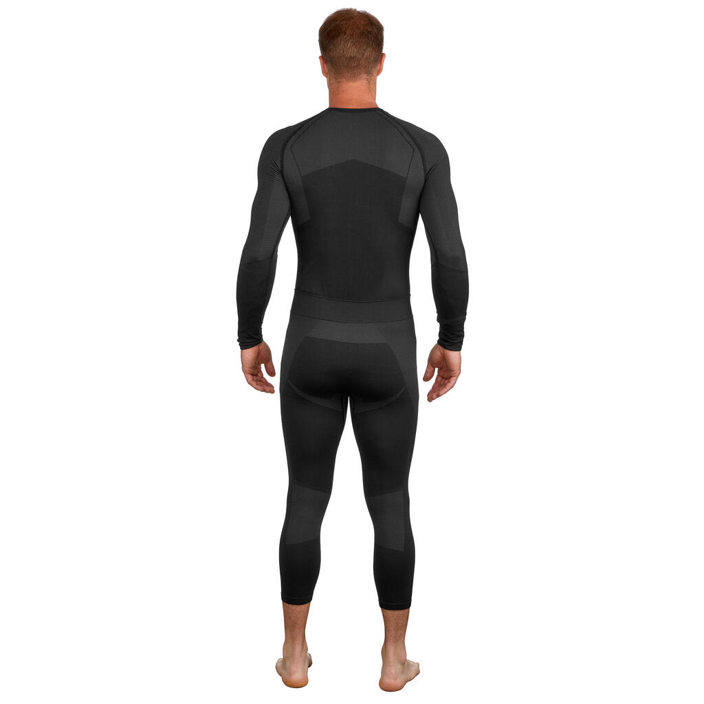 900 Men's Ski Base Layer Bottoms - Black/Grey