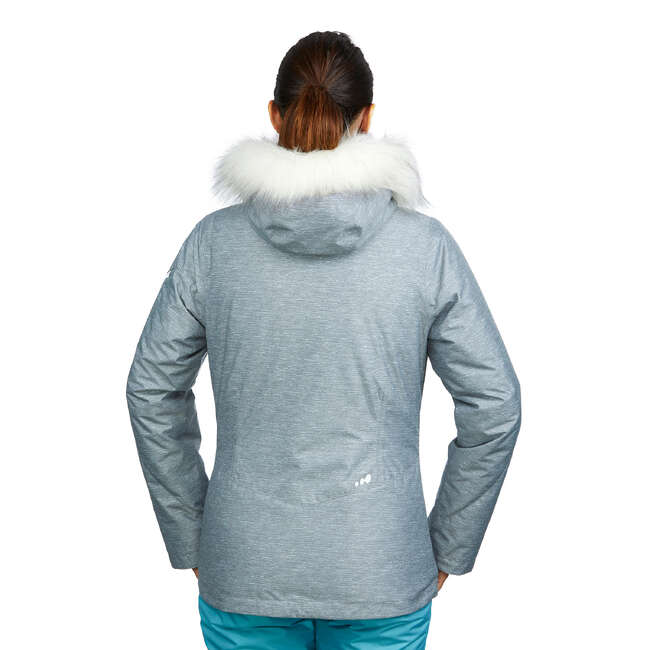 WEDZE WOMEN'S DOWNHILL SKI JACKET 180 GREY Decathlon