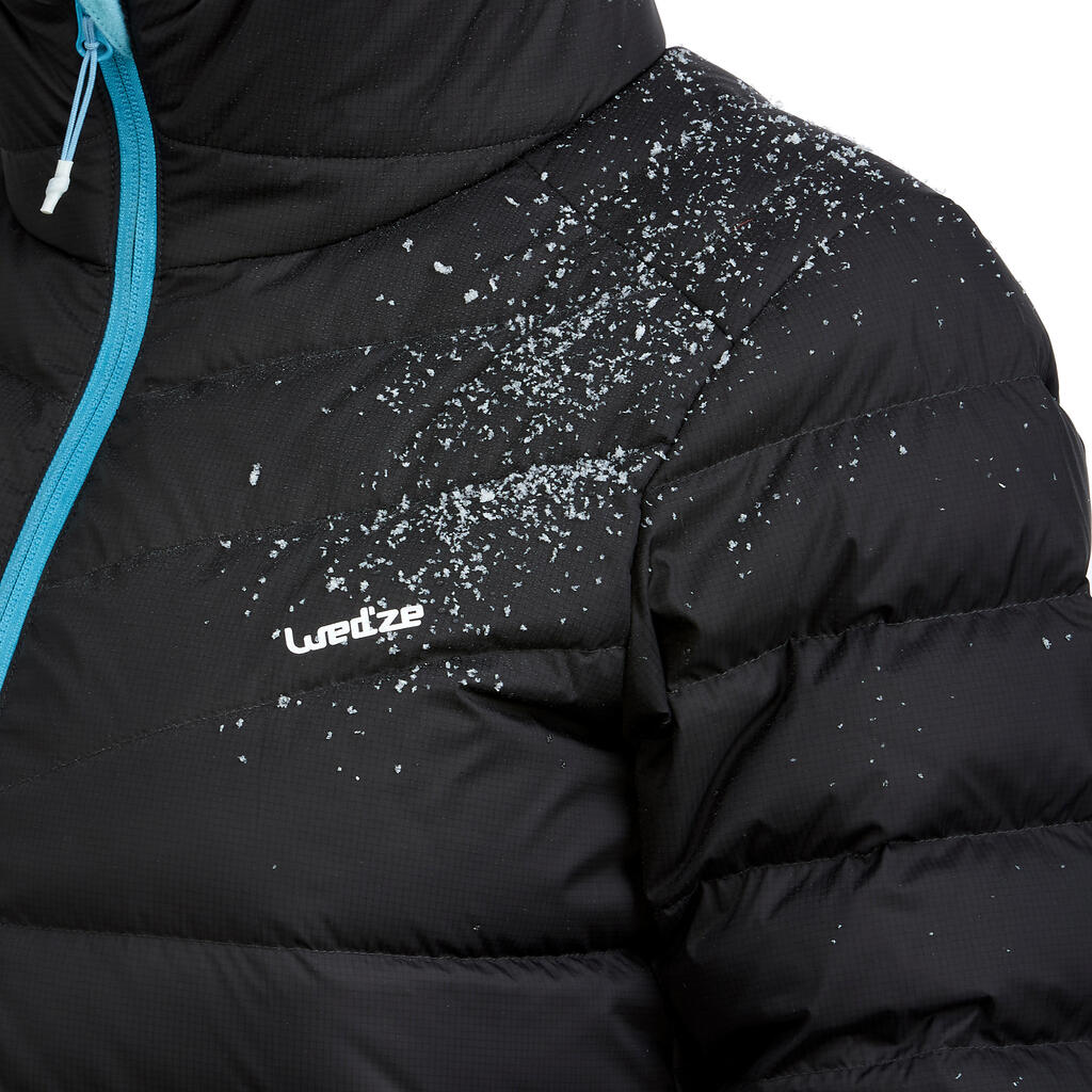 Skijacke Daunen 500 Warm Damen grau 