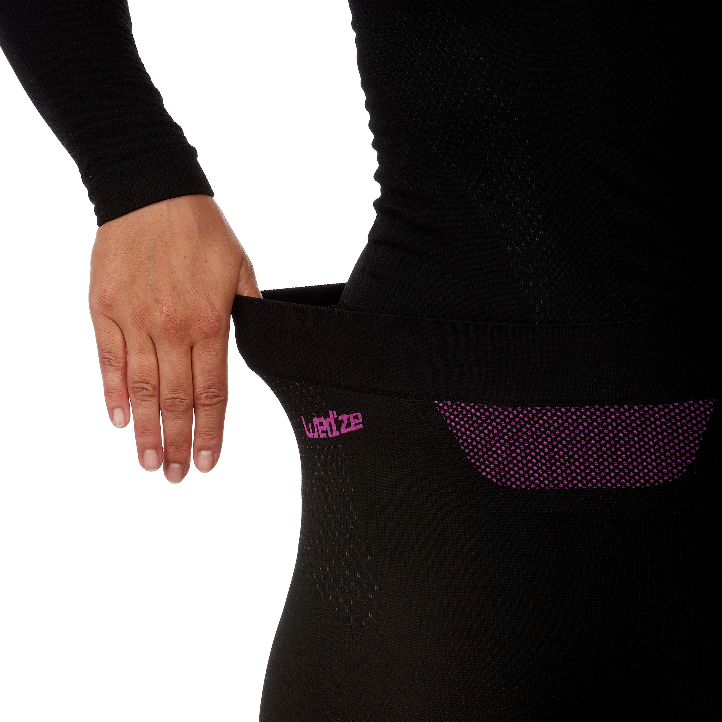 Pantalón térmico interior de esquí y nieve seamless Mujer Wedze SKI580 3/3