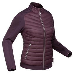 Chaqueta plumas esquí y nieve interior Wed'ze 900 Mujer Ciruela