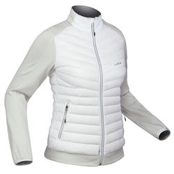 Piumino Sottogiacca sci donna 900 WARM bianco