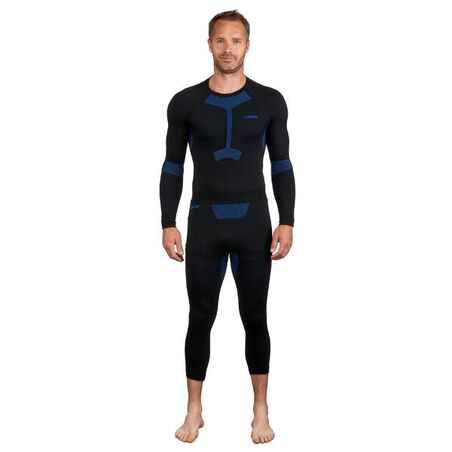 Men’s Seamless Ski Base Layer Bottom BL 580 I - Soft - Black/Blue