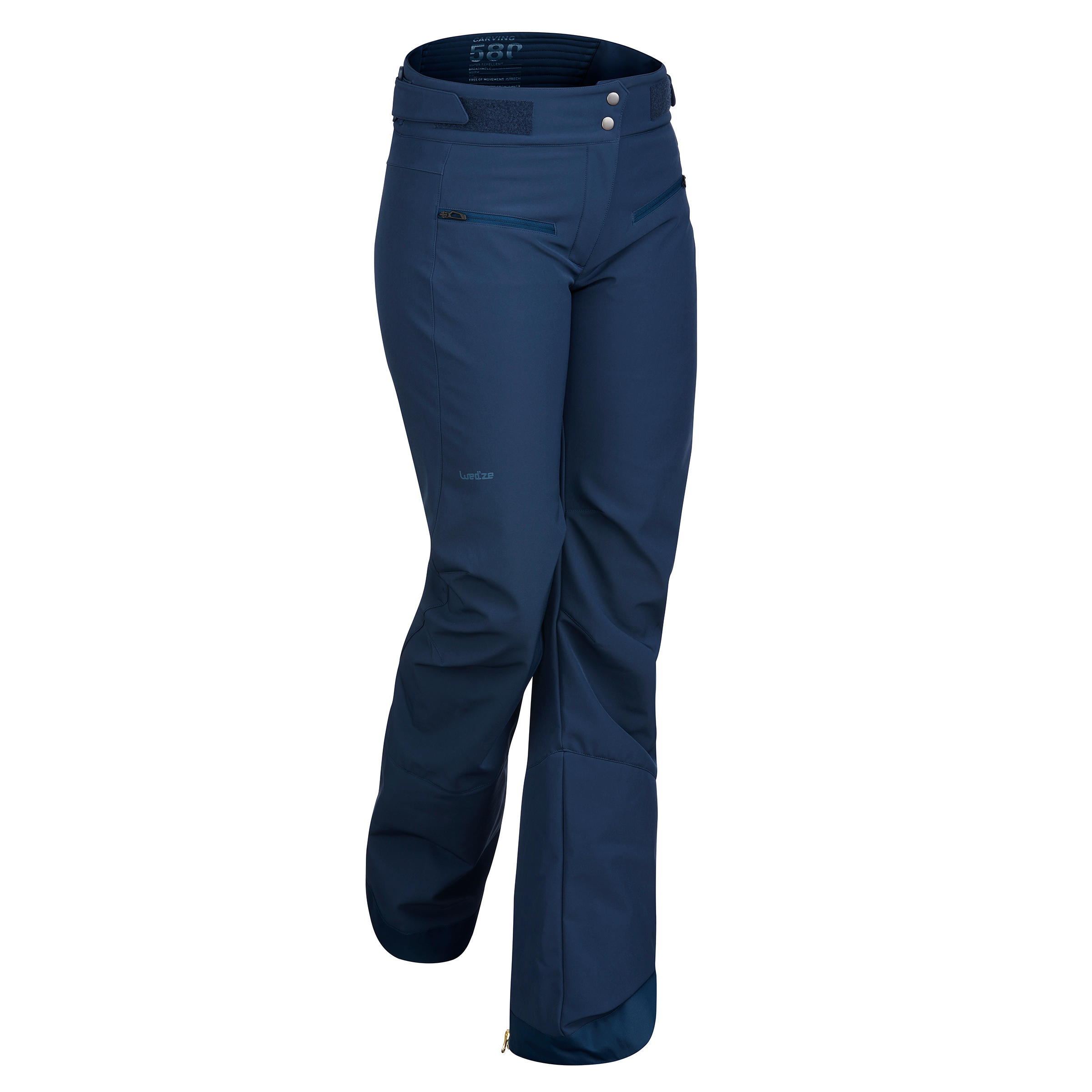 WOMEN’S DOWNHILL SKI TROUSERS 580 SLIM BLUE