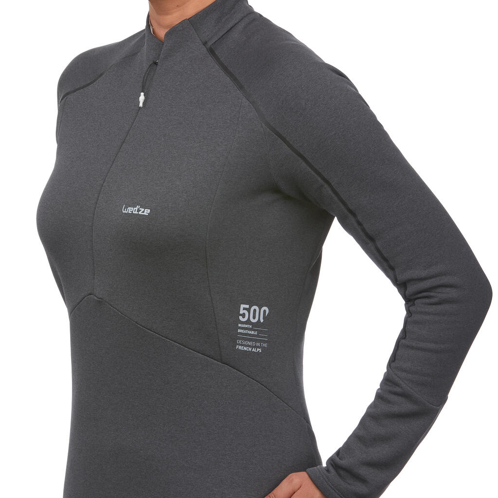 Funktionsshirt Ski 500 Damen violett