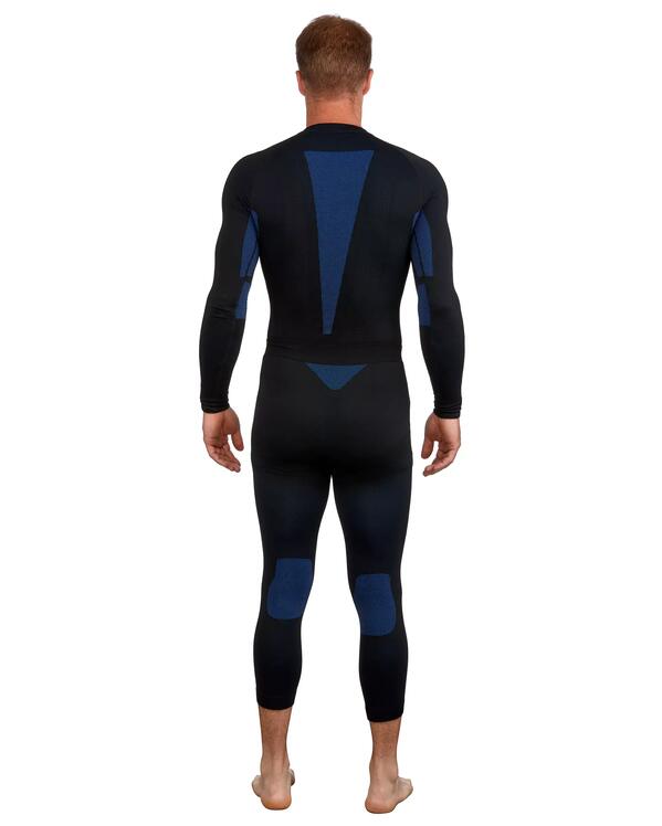 Sous-couche de ski sans coutures bas Homme BL 580 I-Soft - Noir/Bleu