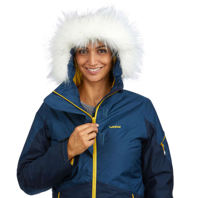 WEDZE WOMEN'S DOWNHILL SKI JACKET 180 BLUE Decathlon