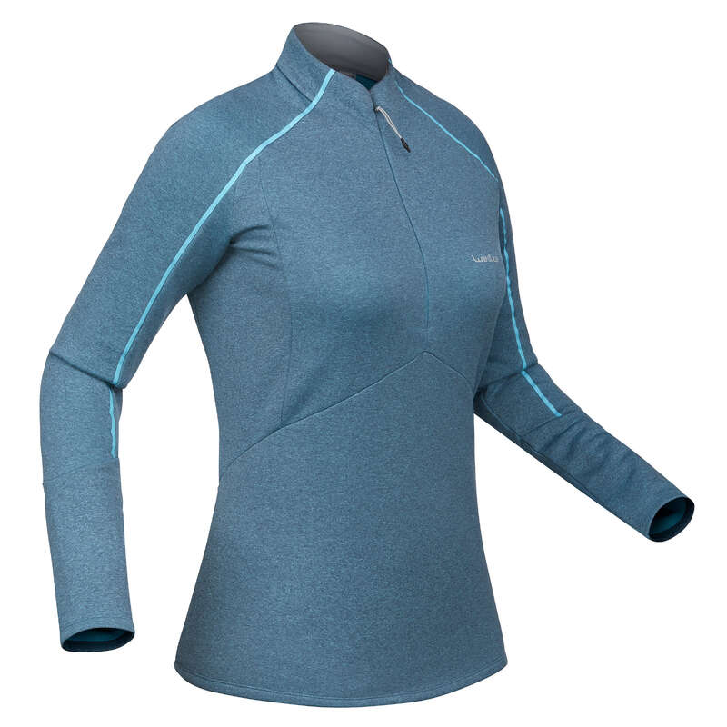 WEDZE Women's Skiing 2nd layer 500 blue Decathlon