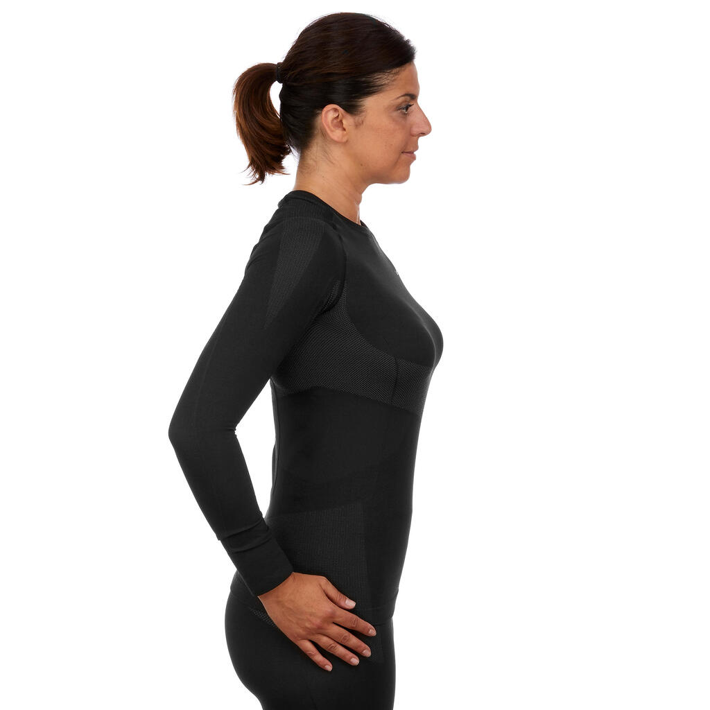 Skiunterwäsche Funktionsshirt 900 Damen schwarz 