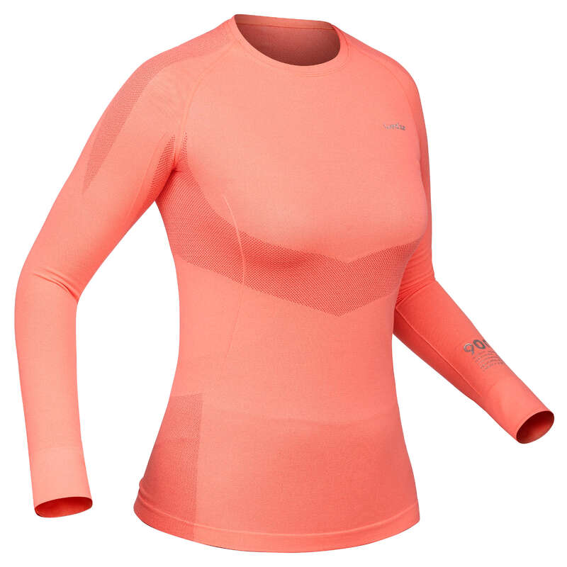 WOMEN SKI BASELAYER & PULL - BASE LAYER TOP 900 W pink WEDZE