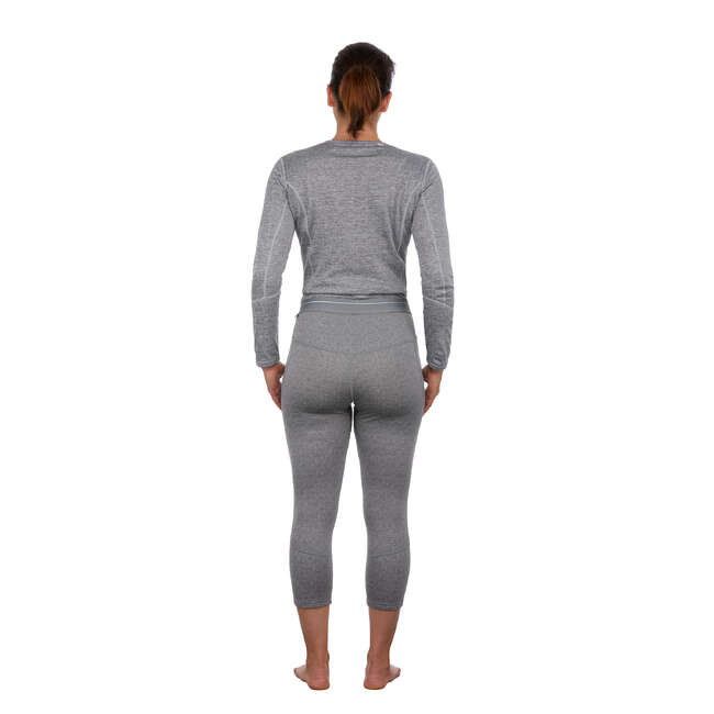 WEDZE Women's base layer ski bottoms 500 Grey Decathlon