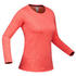Women's base layer ski top 500 - Coral