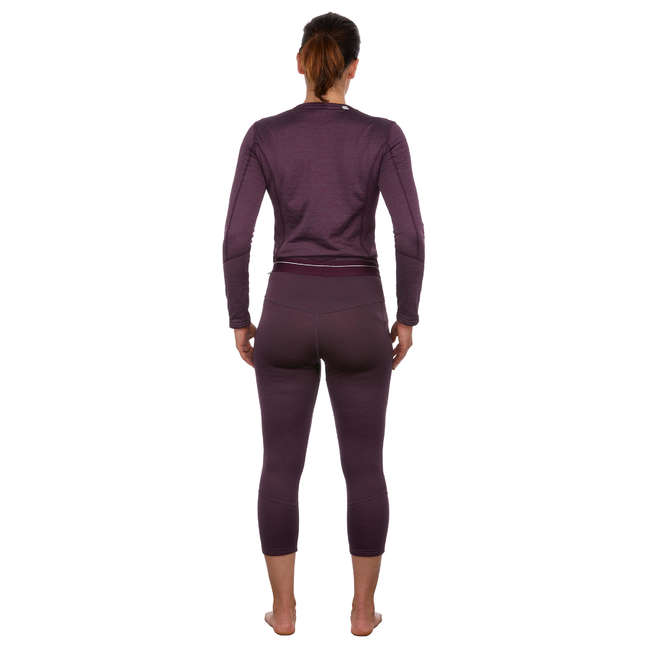 WEDZE Women's Base Layer Ski Bottoms 500 Plum Decathlon