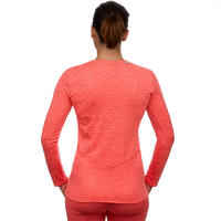 Women's base layer ski top 500 - Coral