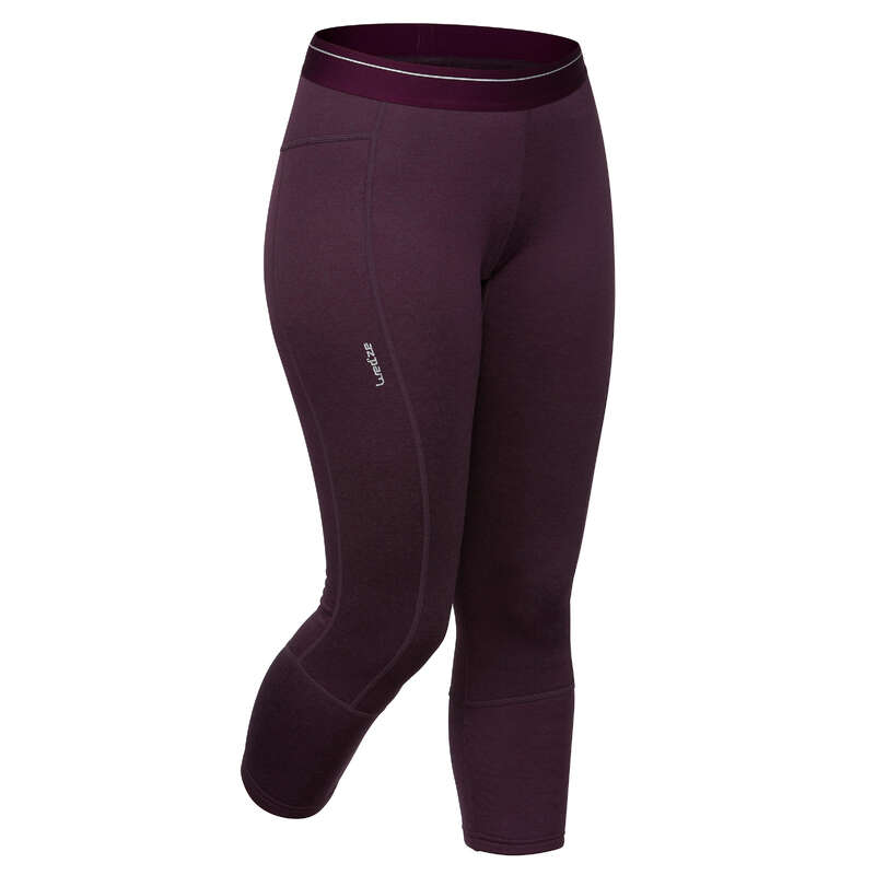 WEDZE Women's Base Layer Ski Bottoms 500 Plum Decathlon