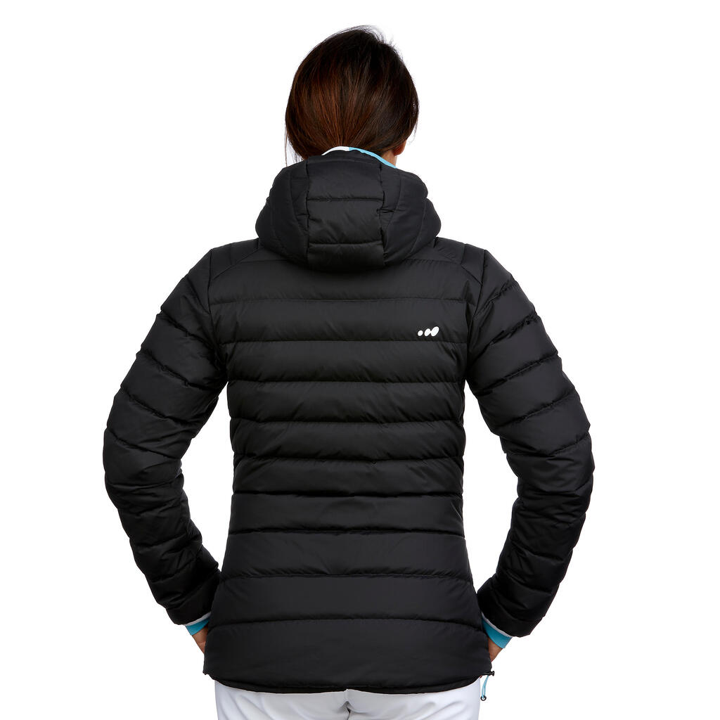 Skijacke Daunen 500 Warm Damen grau 
