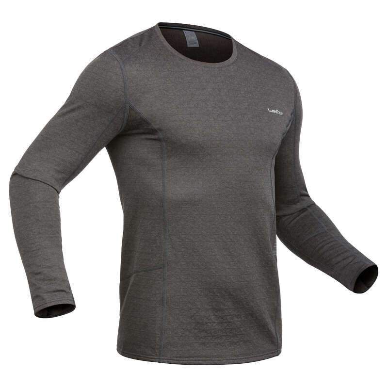 MEN SKI BASELAYER & PULL Ski Wear - 500 M SBL Top - Grey WEDZE - Ski Wear