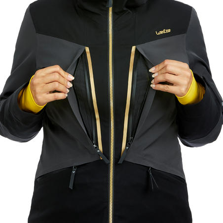 Жіноча куртка Ski-P 900 для лижного спорту - Чорна/Сіра