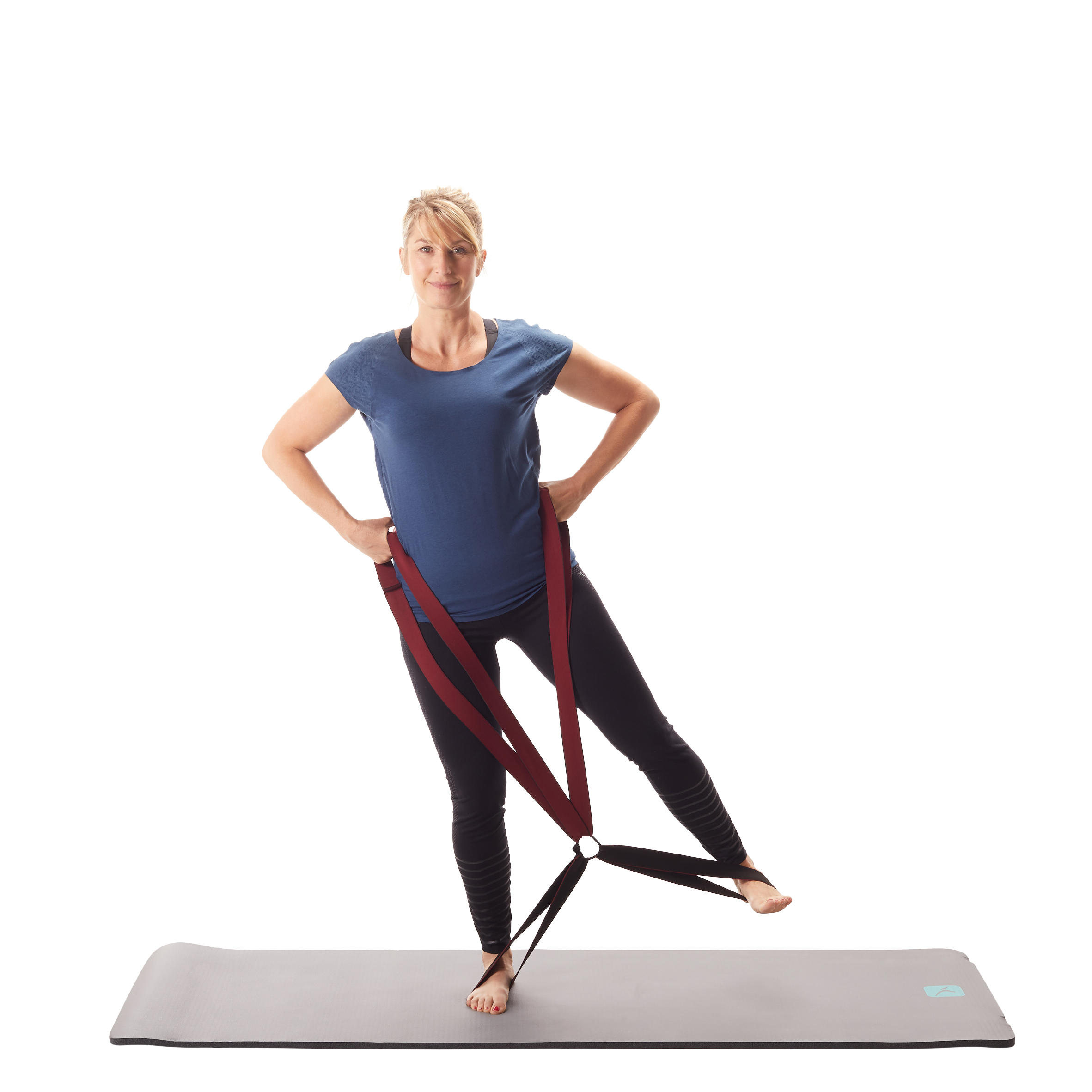 

Pilates Toning Fabric Elastic Band 500 - 4 Loops -  By DOMYOS | Decathlon