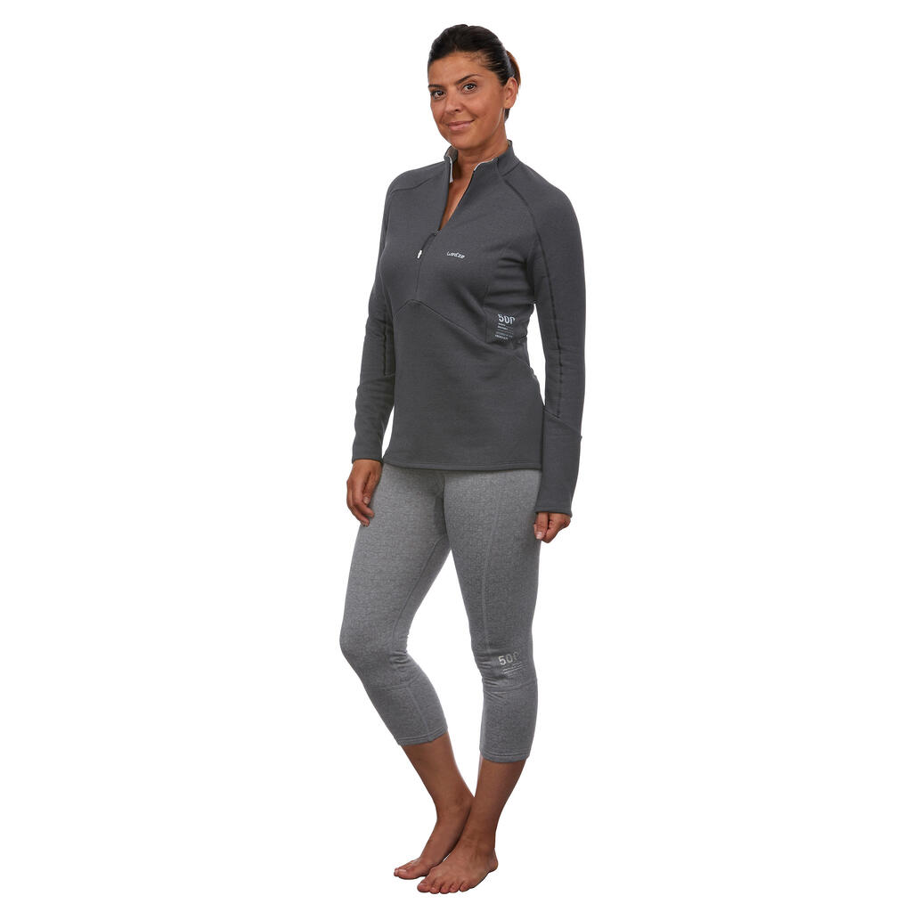 Funktionsshirt Ski 500 Damen violett