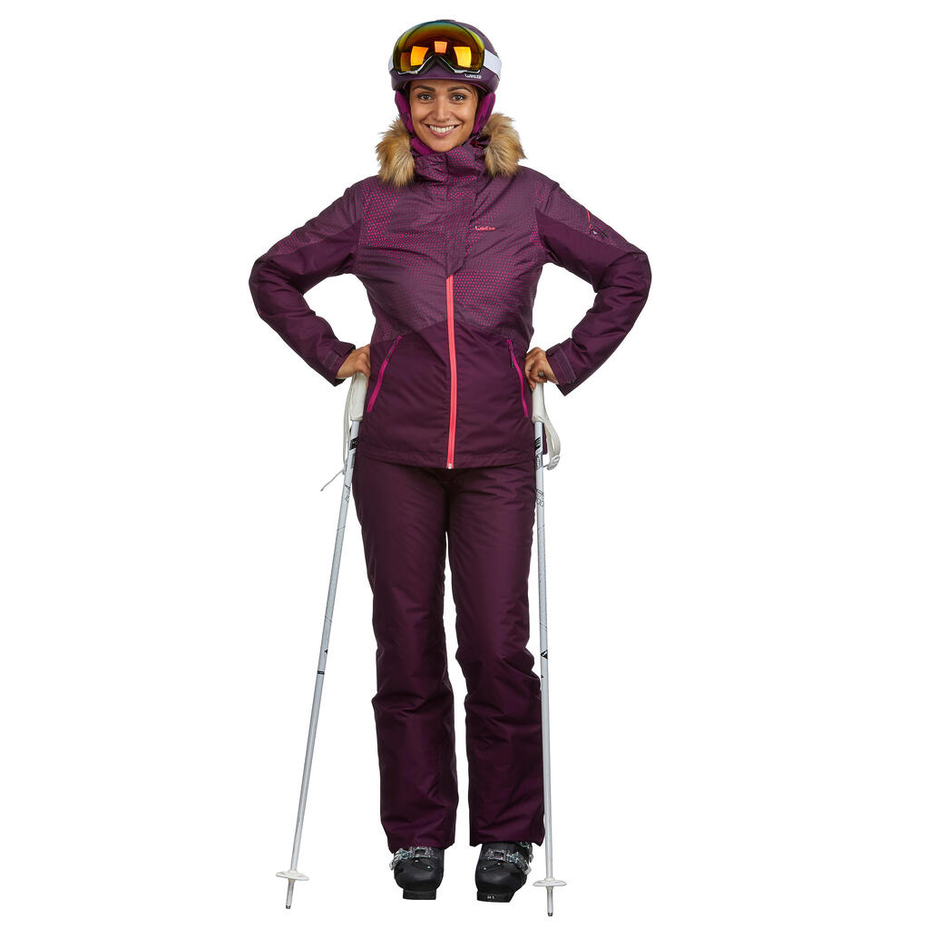 Dámske lyžiarske nohavice 150 na zjazdové lyžovanie modré