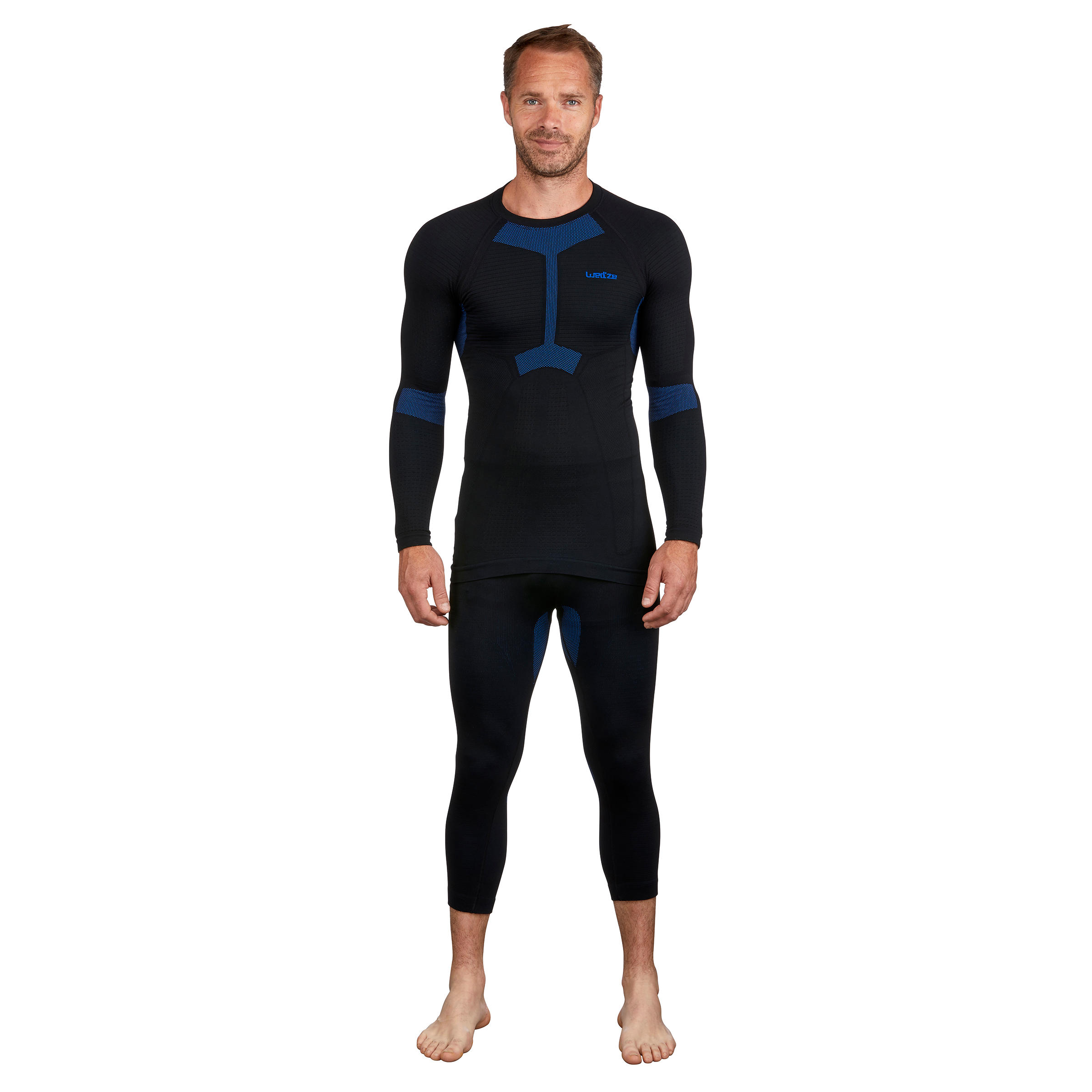 Bas de couche de base homme – BL 580 noir/bleu - WEDZE