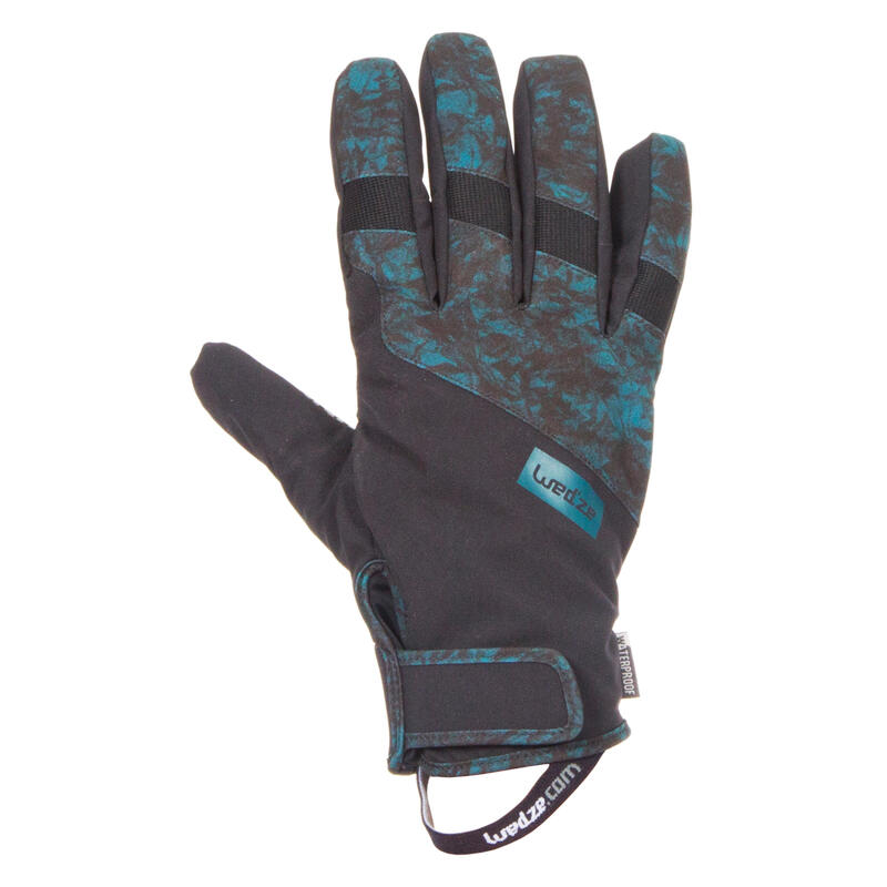 Waterdichte handschoenen voor skiën en snowboarden SNB GL 150 Light petrol blauw