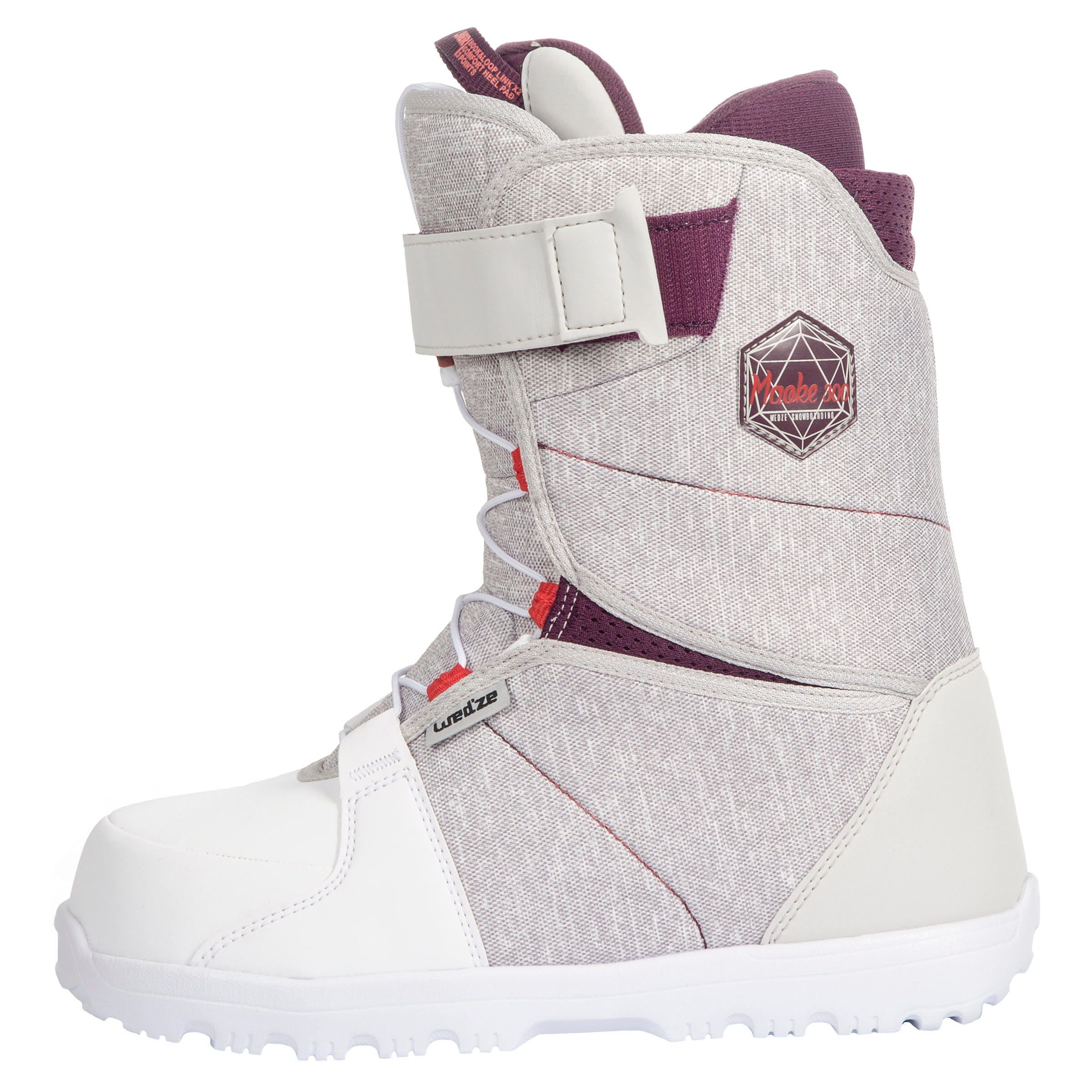 BOTAS DE SNOWBOARD MUJER MAOKE300 FAST LOCK 2Z BLANCO - Decathlon