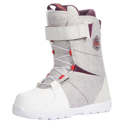 Chaussures de snowboard femme débutante, Maoke 300, grises